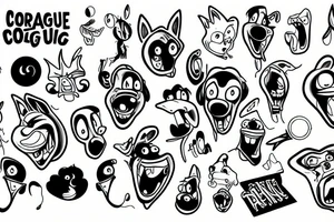 Courage the cowardly dog tattoo idea