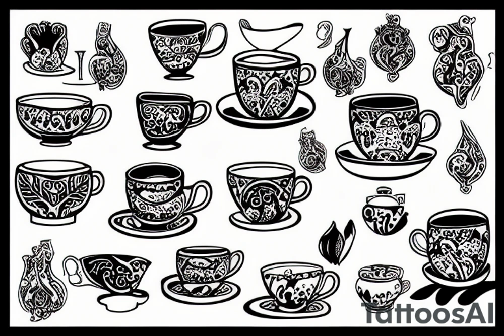 tea cup tattoo idea