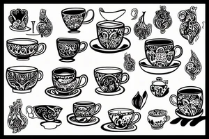 tea cup tattoo idea