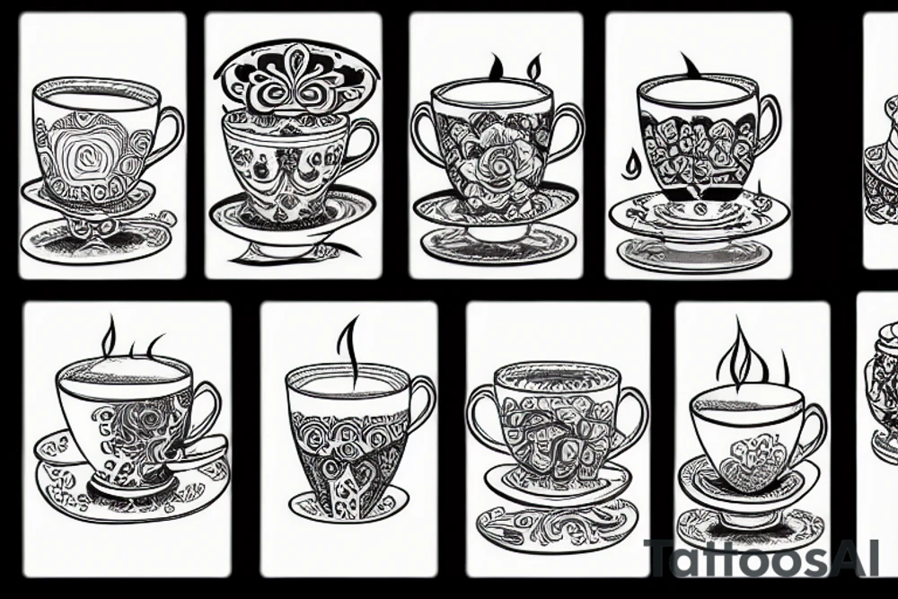 tea cup tattoo idea