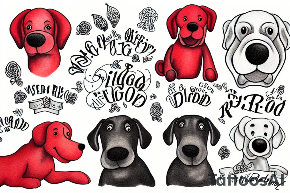 Clifford the big red dog tattoo idea