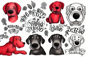Clifford the big red dog tattoo idea