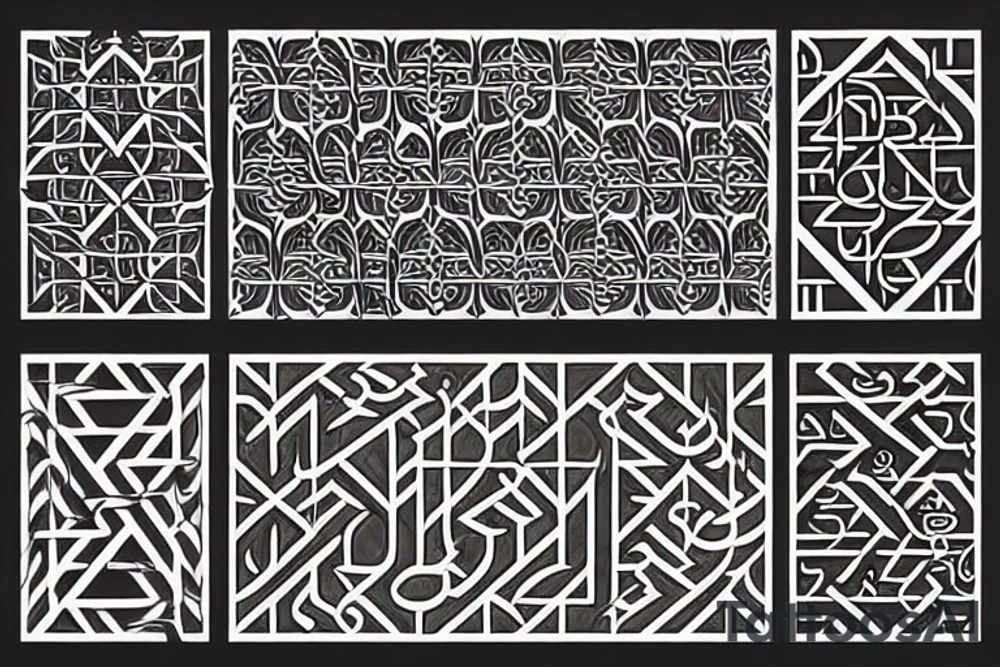 islamic art and geometry tattoo idea