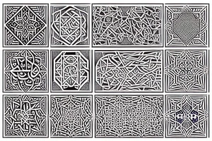 islamic art and geometry tattoo idea