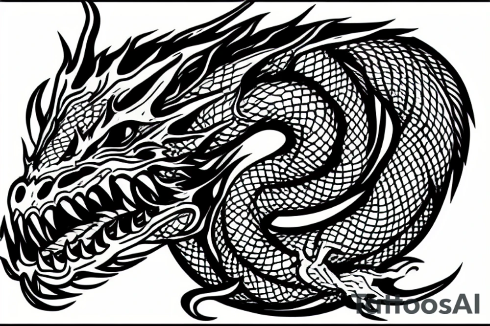 Dragon wrapping around shoulder. Here be dragons tattoo idea