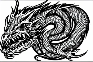 Dragon wrapping around shoulder. Here be dragons tattoo idea