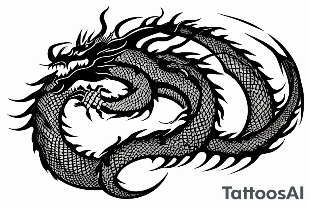 Dragon wrapping around shoulder. Here be dragons tattoo idea