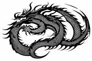 Dragon wrapping around shoulder. Here be dragons tattoo idea