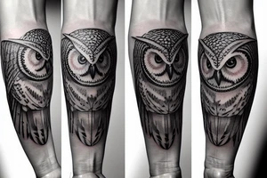 realistic tatto of an owl on my forearm tattoo idea