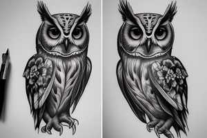 realistic tatto of an owl on my forearm tattoo idea