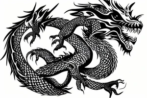 Dragon wrapping around shoulder. Here be dragons tattoo idea