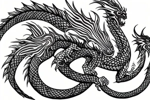 Dragon wrapping around shoulder. Here be dragons tattoo idea