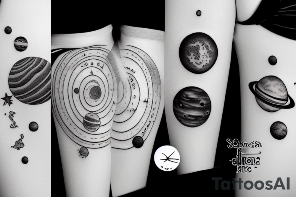 a solar system tattoo idea