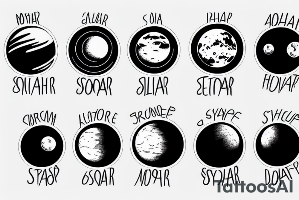a solar system tattoo idea