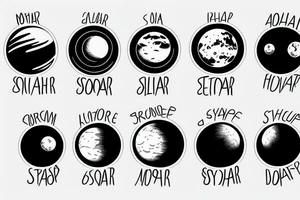 a solar system tattoo idea