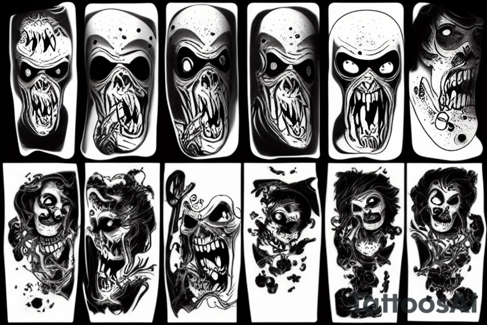 Scream ghost face tattoo idea