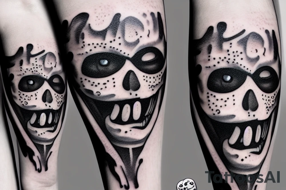 Scream ghost face tattoo idea