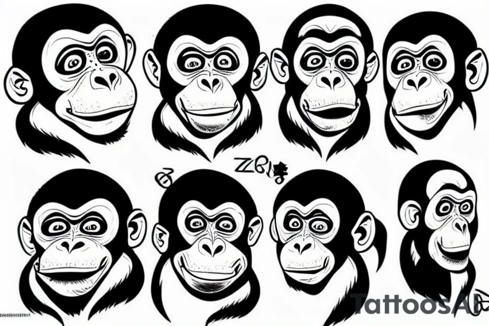 a gangster monkey tattoo idea