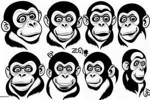 a gangster monkey tattoo idea