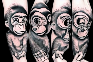 a gangster monkey tattoo idea