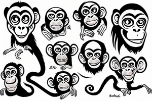 an evil monkey tattoo idea