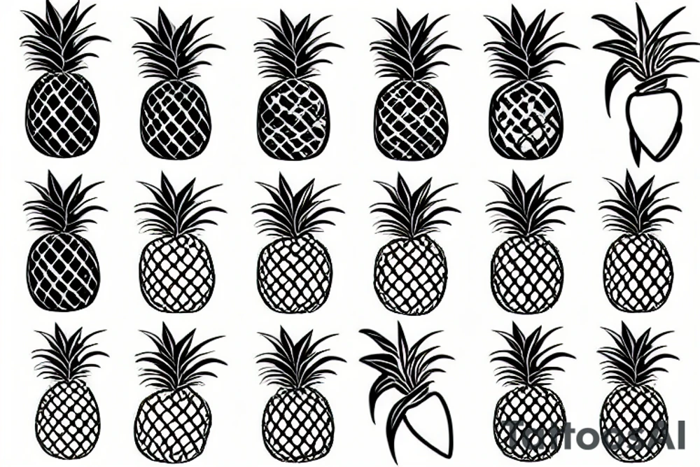 pineapple tattoo idea