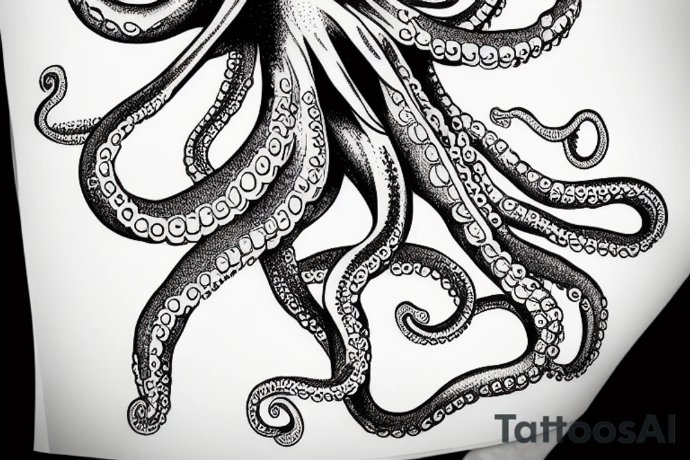 an octopus and an astronaut tattoo idea