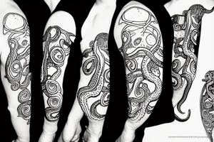 an octopus and an astronaut tattoo idea