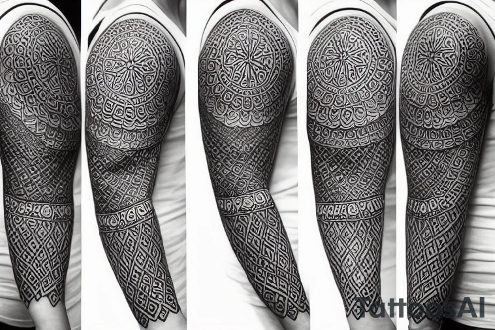 Mandala sleeve tattoo idea