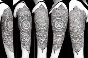 Mandala sleeve tattoo idea
