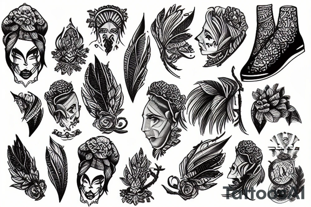 indian mountain tattoo idea