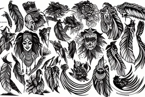 indian mountain tattoo idea
