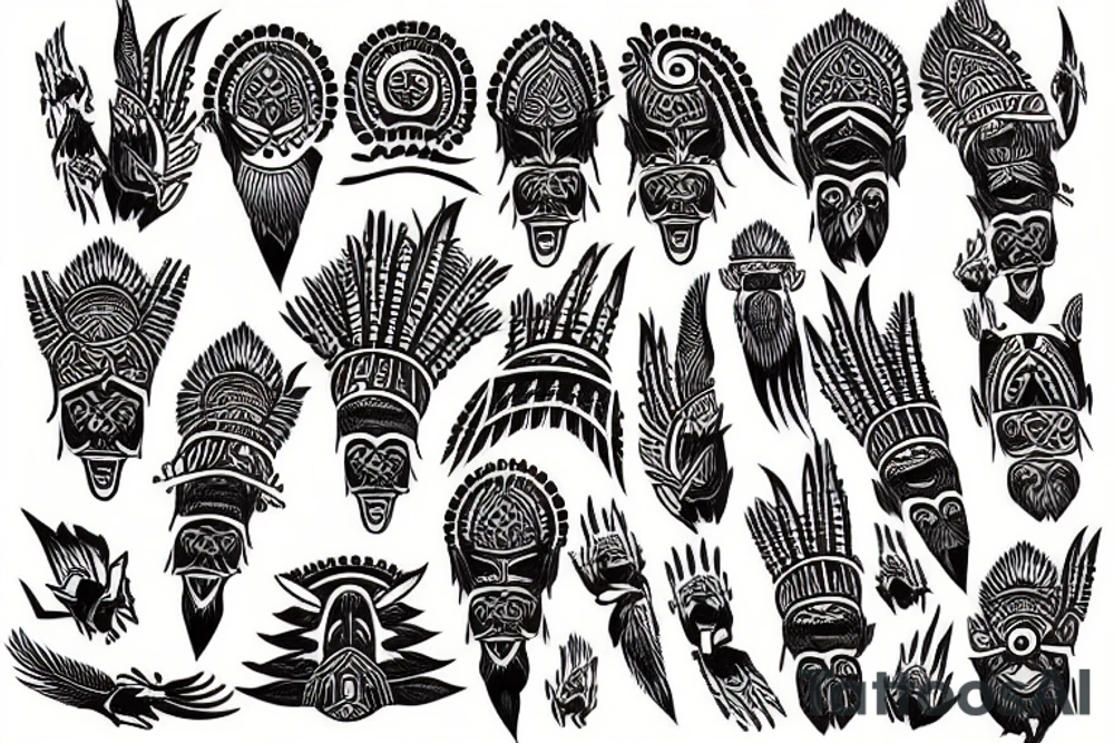 indian mountain tattoo idea