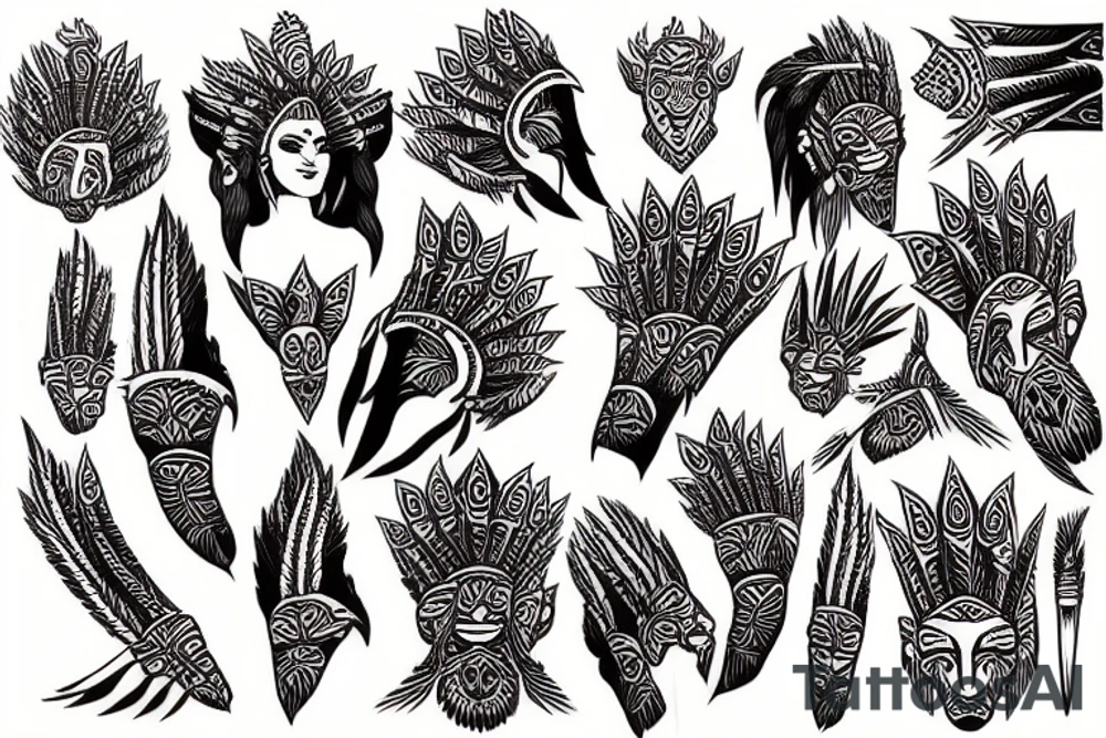 indian mountain tattoo idea