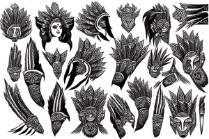 indian mountain tattoo idea