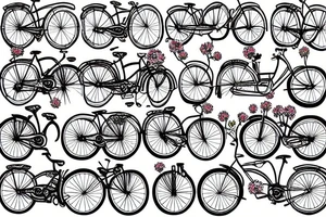 bike with flower tattoo idea