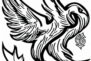 Phoenix with a hat on tattoo idea