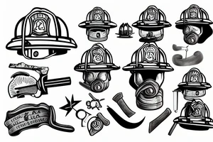 Firefighter with axe tattoo idea