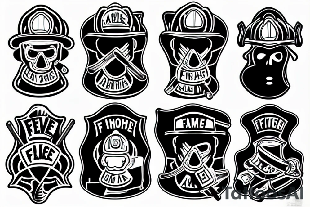 Firefighter with axe tattoo idea