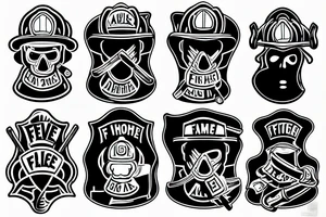 Firefighter with axe tattoo idea