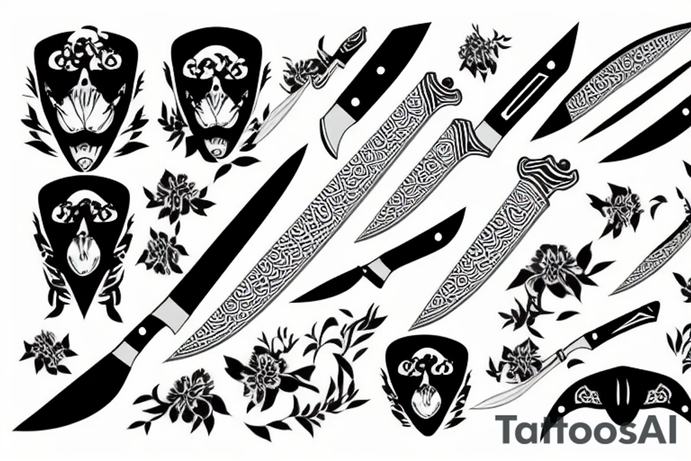 knife tattoo idea