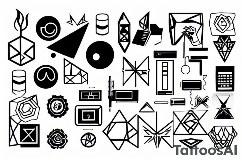 Minimalist computer tattoo idea