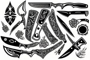 knife tattoo idea