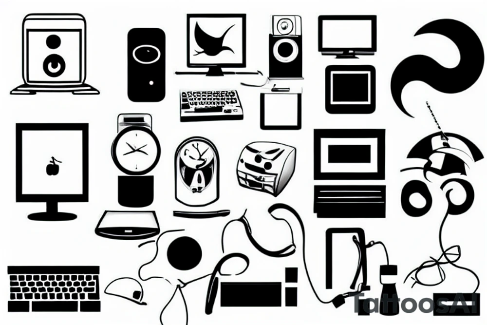 Minimalist computer tattoo idea