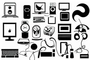 Minimalist computer tattoo idea