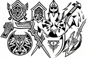 zelda with master sword tattoo idea