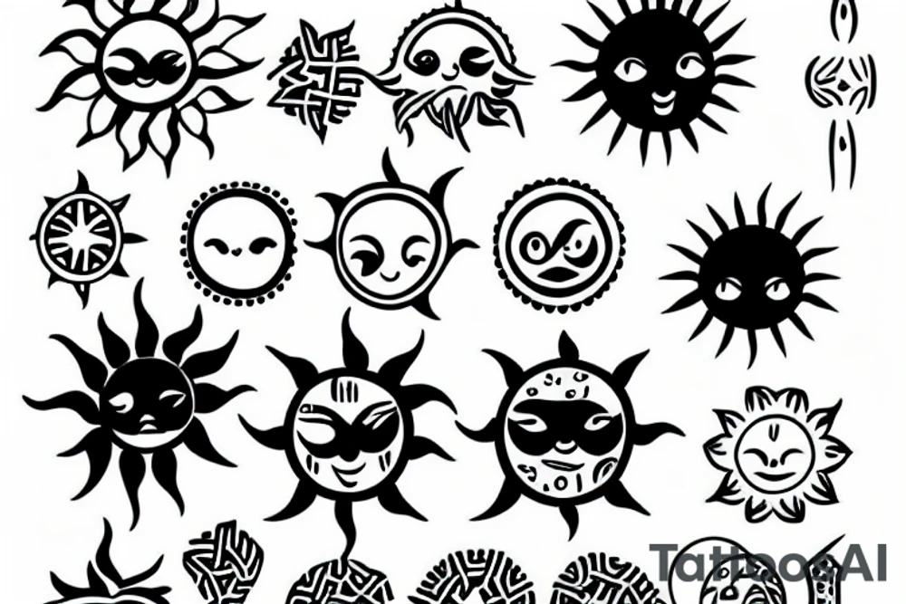 A minimalist sun tattoo idea
