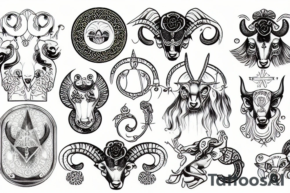 astrology ram tattoo idea