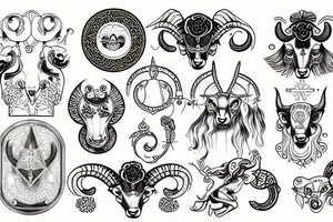 astrology ram tattoo idea
