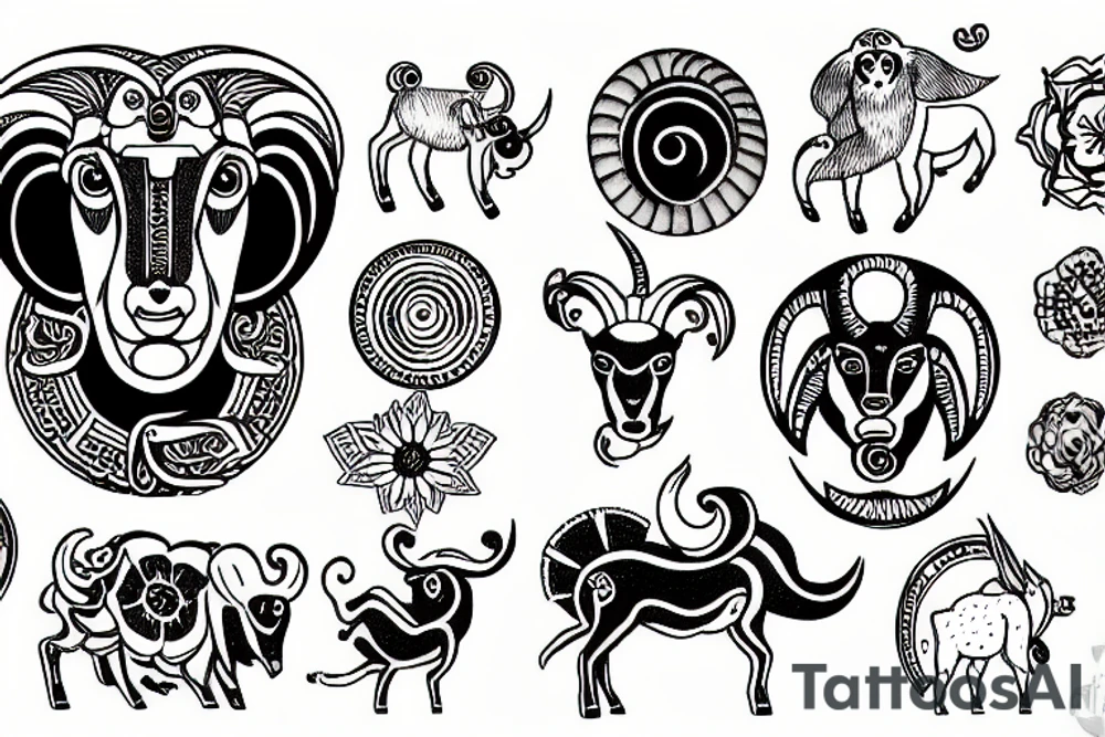 astrology ram tattoo idea